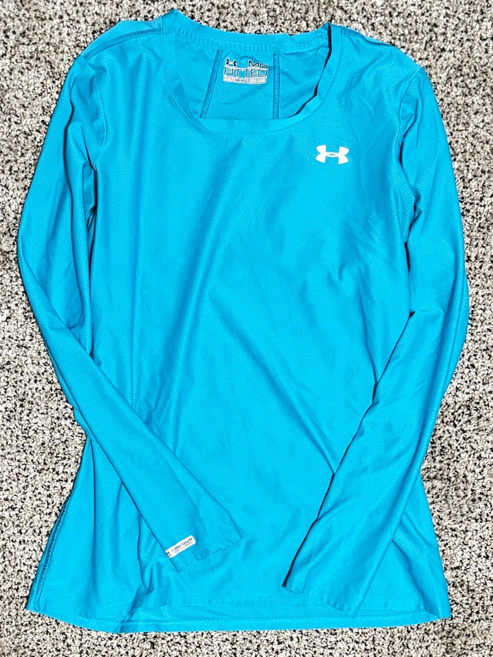Under Armour Men’s Long Sleeve Swim Rash Guard - Teal Blue